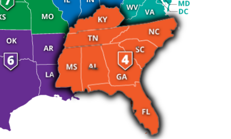 Zone 4: Wholesale Golf Carts - Florida, Alabama, Georgia, Kentucky, Mississippi, North Carolina, South Carolina & Tennessee